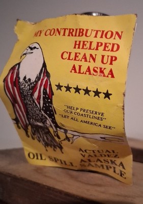 Commemorative Valdez Vial From Alaskan Oil Spill Off Prince William Sound