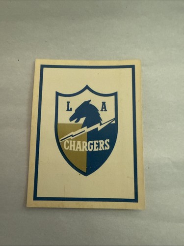 Los Angeles Chargers 1960 Fleer AFL Team Decals card