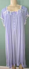 Eileen West Modal Knit Perwinkle Blue Nightgown Size Large