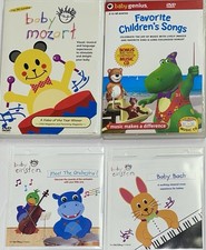 Baby Einstein  Genius DVD Lot of 4 Mozart Bach Orchestra  Children  s Songs