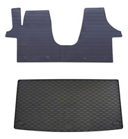 FußMatten Kofferraumwanne FüR VW T5 2003 + T6 2015- Im Set Gummi Matten