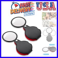 2PCS Upgrade Small Magnifying Glasses for Kids/Senior, Pocket Magnifier for R...
