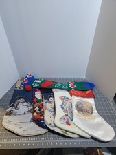 Lot Of 6 Vintage Christmas Stockings