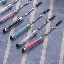 5Pcs Assorted Color Rhinestone Crystal Stylus Pens for Phone Reusable Use