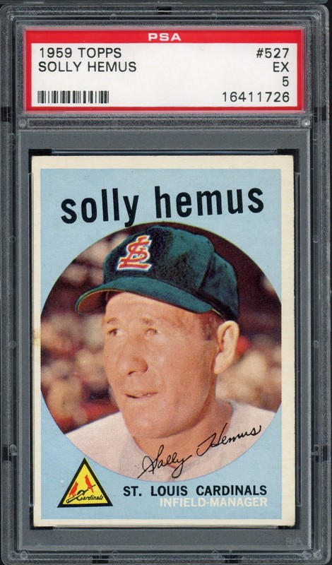 1959 Topps Solly Hemus #527 (CARDINALS) PSA 5