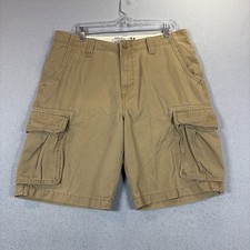 Old Navy Broken In Cargo Shorts Mens 34 Khaki Classic Fit Cotton Casual