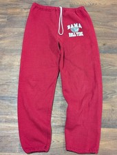 Vintage Russell Athletic Jogger Sweatpants Mens L USA Made Red Alabama Roll Tide