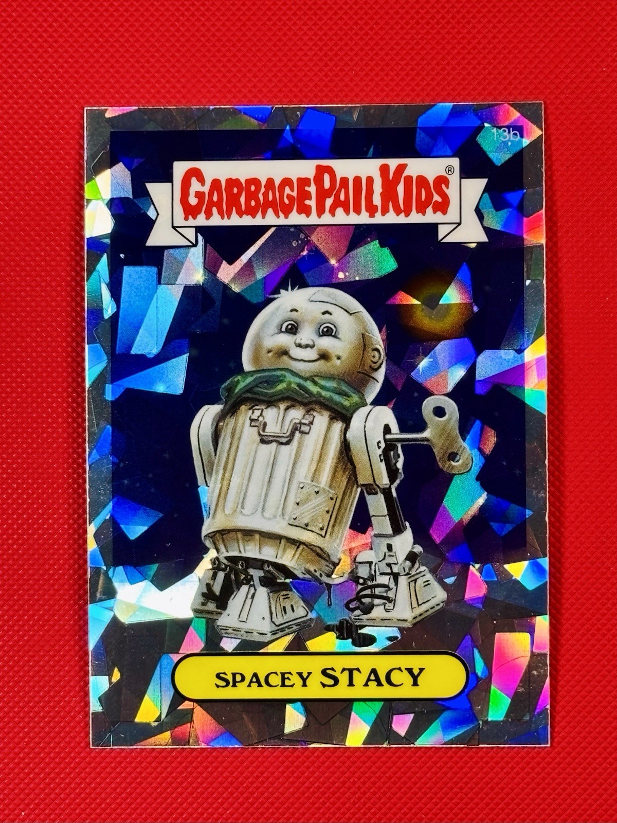 2013 Topps Garbage Pail Kids Chrome Series 1 Atomic Refractor #13b Spacey Stacy front