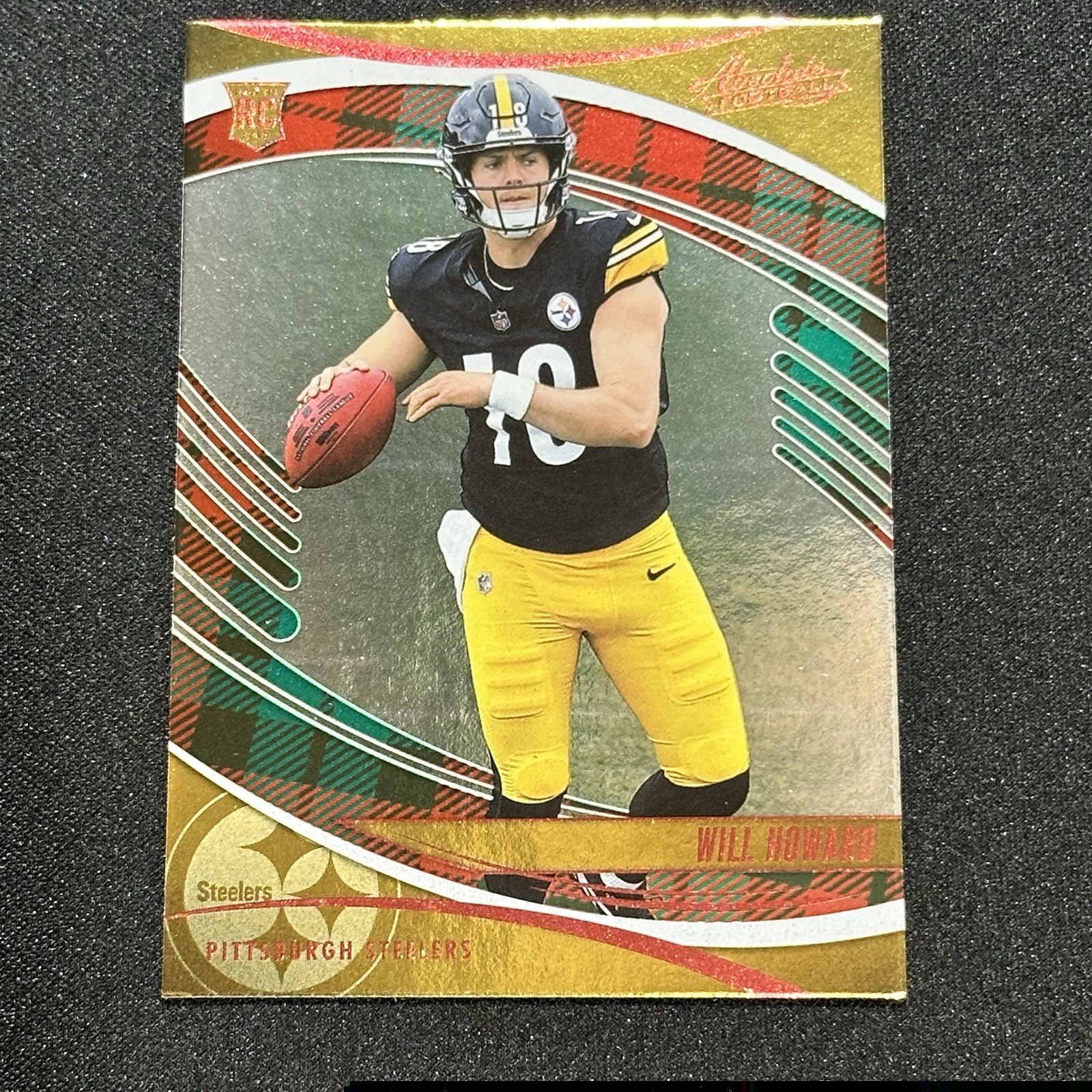 2025 Panini Absolute Will Howard Red & Green Plaid #197 Steelers RC