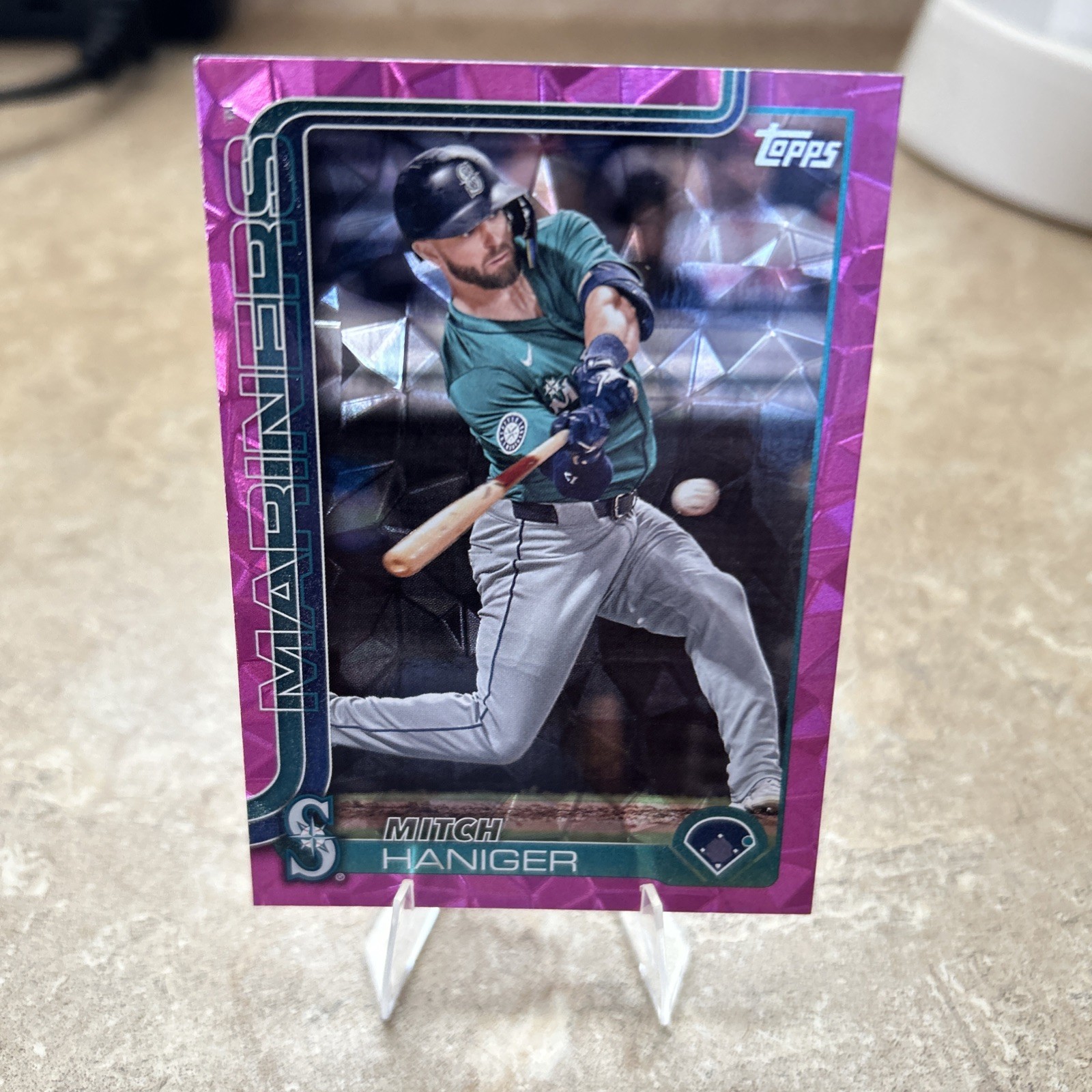 2025 Topps Mitch Haniger #15 Pink Diamante Foil