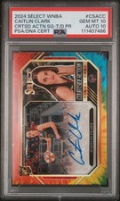 2024 Select WNBA Caitlin Clark Courtside Action RC Tie-Dye Prizm Auto - PSA 10