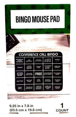 Festive Voice Office Conference Call Bingo Mouse Pad Funny Game 9.25''x7.8''