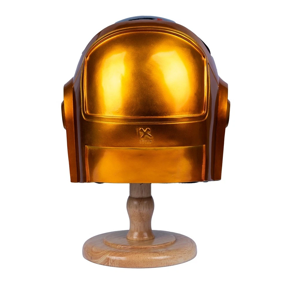 Casco Daft Punk Guy-Manuel Cosplay Máscara Resina Accesorios Usables Dorado para Halloween Foto 4 de 4