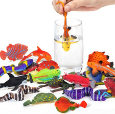 12 Pack Color Changing Sea Animal Toys Bath Toys Fish Toys for Kid Toddler