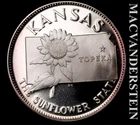 1969 Kansas Statehood 13.5g Fine Silver Round - Choice Gem Proof  #L3793