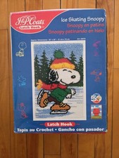 Snoopy Kit Gancio di Chiusura per Pattinaggio su Ghiaccio JP Coats Tappeto 20 da 30 Pollici n. 25070 mai usato