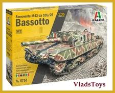 Italeri Model kit 1/35 Semovente M43 da 105/25 Bassotto Self-propelled gun #6751