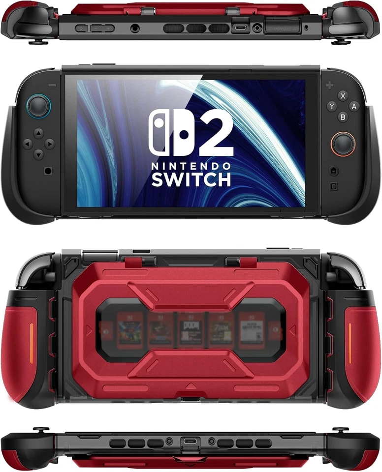 Mumba Ergonomic Grip Protective Cover for Nintendo Switch 2 Case with Flip Stand - Image 3 of 4