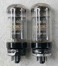 6L6GC STR 430 POWER TUBES PAIR TEST EXCELLENT