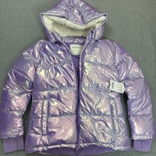 NWT Thereabouts Shimmer Purple Puffer Jacket Size L 14