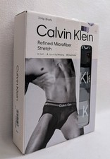 Calvin Klein Refined Microfiber Stretch HIP BRIEFS 3 pair Moisutre Wicking SOFT