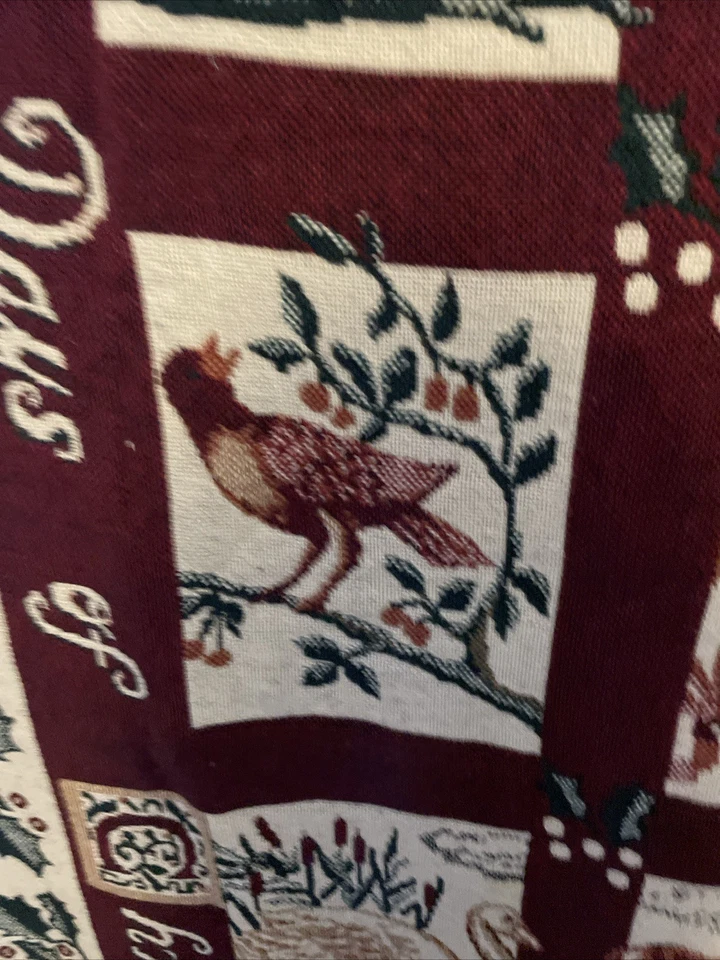 Manta Goodwin Weavers Vintage Años 90 Tapiz Navidad 65x48 Foto 3 de 4