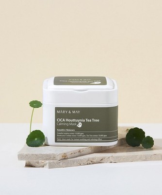 MARY & MAY Cica Fishing Grass Tea Tree Calming Mask 30 Sheets K-Beauty