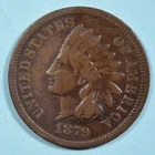1879 Indian Head Cent Penny ~ F FINE ~ US Type Coin Collectible