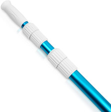 Premium 15 Foot Telescopic Swimming Pool Pole, Adjustable 3 Piece Extendable Poo