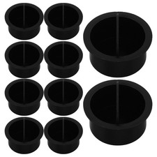 10Pcs Black Plastic Telescope Lens Protective Caps Reusable Dust Barrier Covers