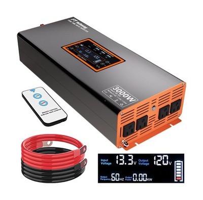 3000W Pure Sine Wave Inverter 12v to 110v Inverter 6000w Peak Power Rv Truck ...