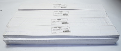 Lot of 16) 100 Pk School Smart Sentence Strips, 3'' x 24'' White 006471 ShipsFREE