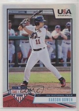 2019 USA Baseball Stars & Stripes Longevity Holo Foil 16/99 Karson Bowen #55 1g3