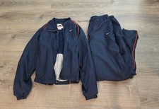 Nike Y2K Tracksuit Set Jacket Pants L Mini Swoosh Blue Vintage 2000s/ Streetwear