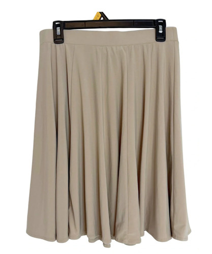 Grace Elements Beige Elastic Waist Pull-On Circle Skirt