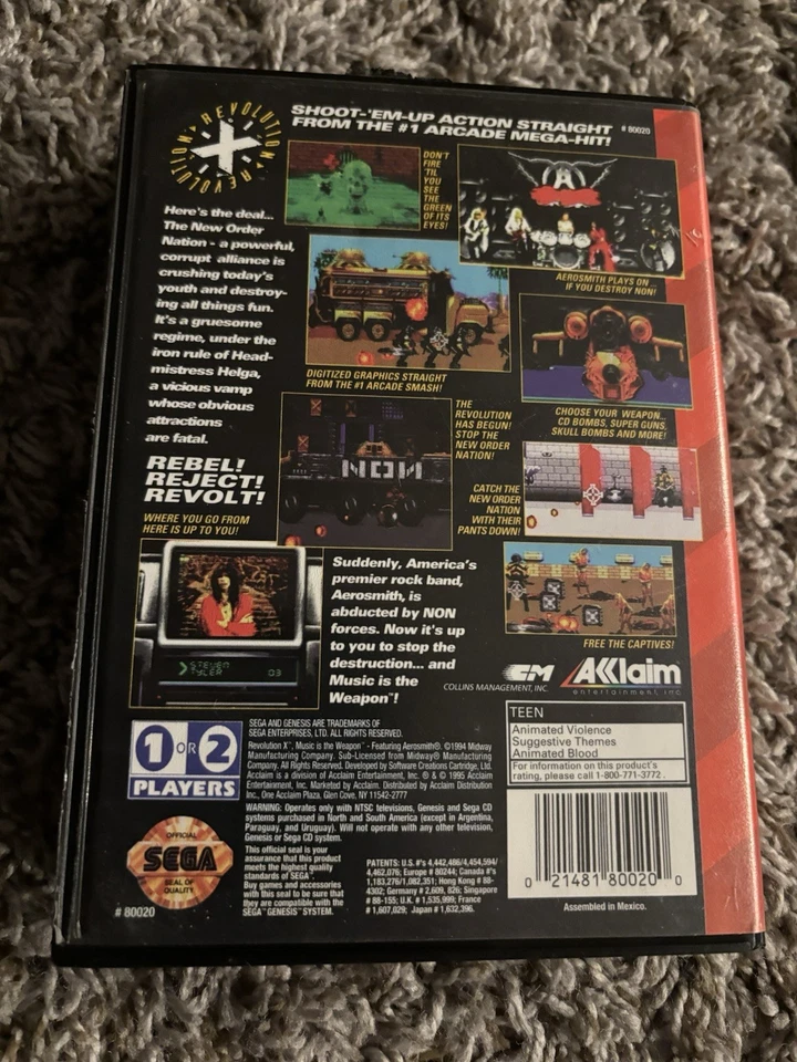 Revolution X - Sega Genesis - TESTED + MANUAL  🎤 👄 👩‍🦰 - Image 3 of 4