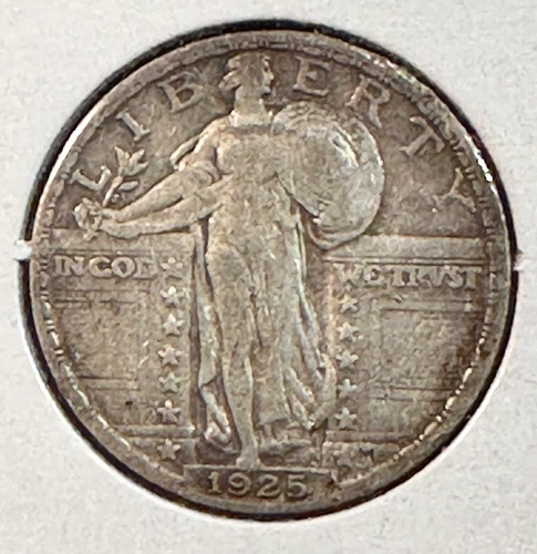 1925 Standing Liberty Quarter Nice Original VF Details CHRC