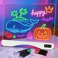 LED Drawing Board for Kids - 17" Flicker-Free Glow Doodle Drawing Pad with
