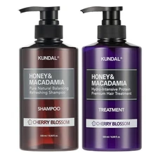 KUNDAL Shampoo and Treatment Set [Cherry Blossom] - 16.9fl oz (Pack of 2)