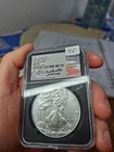 2021 Silver Eagle Type 1 NGC MS70 First Day Issue Elizabeth Jones Signed Label
