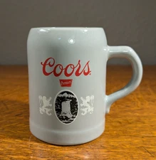 Vintage Coors Beer Mug Ceramic Coors Premium Beer Stein Lion Mug Breweriana USA