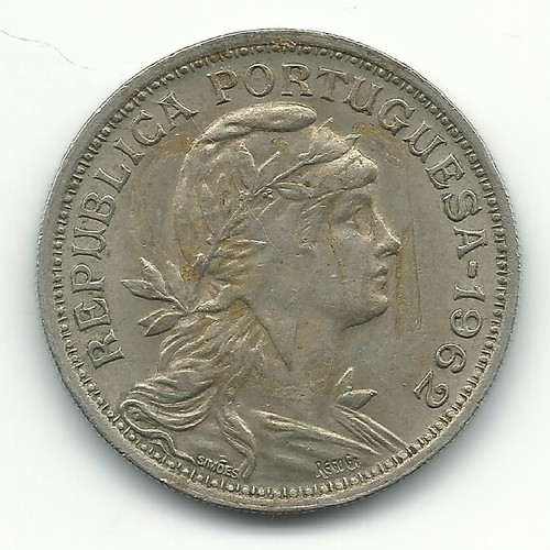 A HIGH GRADE XF/AU 1962 PORTUGAL 50 CENTAVOS COIN-JAN595