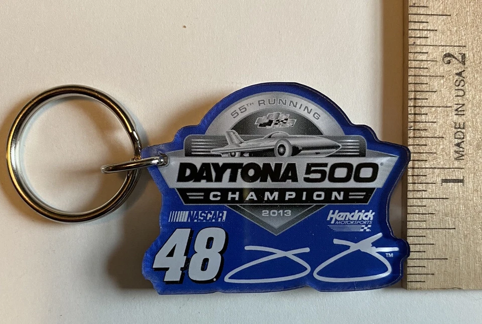 Jimmie Johnson 2013 Daytona 500 Champion acrylic key ring with mirror back - Image 4 of 4
