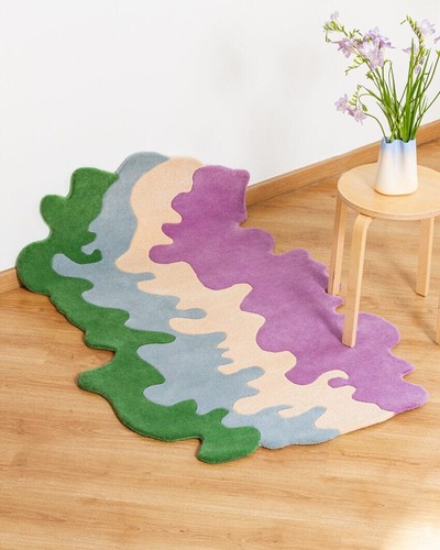 Rug Tufted Area Hand Wool Carpet Handmade Room Modern 100% Custom ...