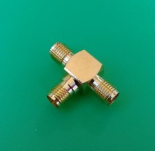  1 PC SMA Female to 2 Double Female T type RF Adapter