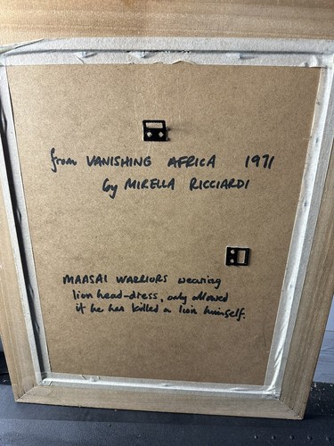 Estampado enmarcado de VANISHING AFRICA por Mirella Ricciardi años 70 - Imagen 5 de 9