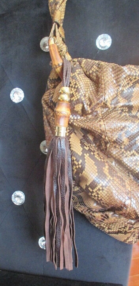 GUCCI BROWN SNAKESKIN BAG | eBay
