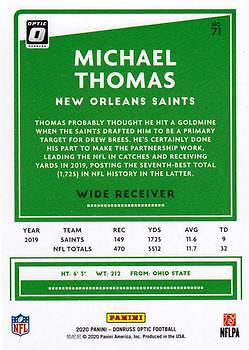 2020 Donruss Optic Michael Thomas #71 New Orleans Saints - Picture 2 of 2