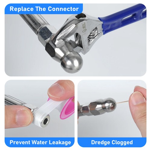 Stainless Steel Sewer Jetter Nozzle Pressure Washer Drain Cleaning Nozzles Tips - Picture 5 of 7