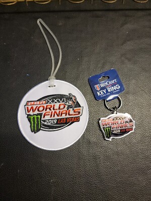  2019 PBR WORLD FINALS LAS VEGAS Key Ring & Luggage Tag NOS